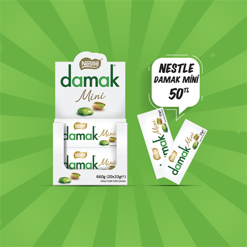 Minimarketlerde Nestlé Damak Mini 33g Sadece 50 TL